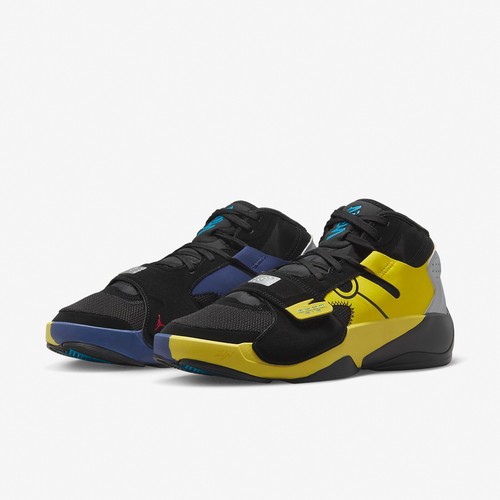 

Мужские баскетбольные кроссовки Nike Jordan Zion 2 SP Naruto Black Laser Blue Yellow FB2219-087, Черный, Jordan Zion 2 Sp
