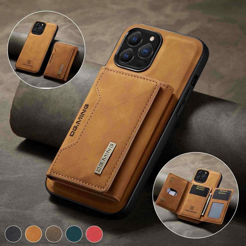 DG.Ming Detachable Magnetic Leather Wallet Case Cover for iPhone 13 14 Pro 12 11
