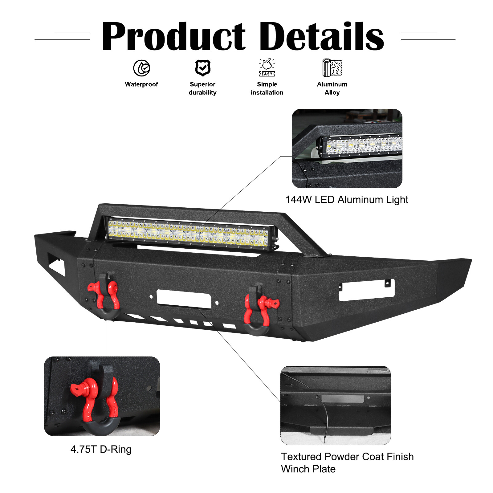 Mr.PAPA　フロント Amazon.com: Bundle for 84-88 Toyota Pickup 2Wd (3Pc Type