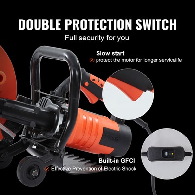 VEVOR 12'' Electric Concrete Saw Wet/Dry Saw Cutter with Water Pump and Blade