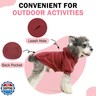 SCENEREAL Dog Hoodie Sweaters for Small Medium Large Size Dogs, Fleece Dog Sweatshirt with Hat and Pocket,Soft Cold Winter All Weather Dog Clothes for S to XL Sized Dogs, Burgundy S