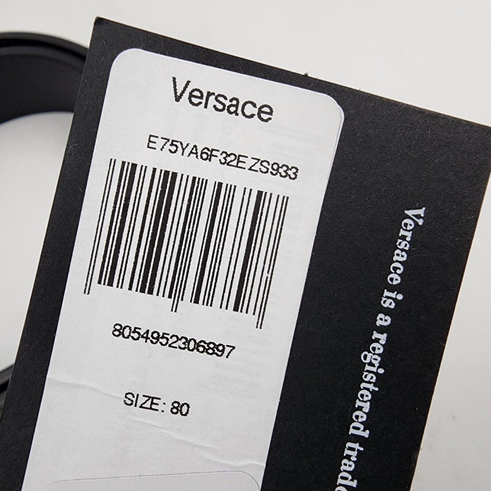 Versace Jeans Couture Signature Plate Buckle Adjustable Belt Men's Black/Gold 32 - Picture 21 of 22