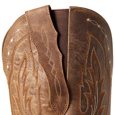 Pre-owned Ariat Ladies Heritage Elastic Calf Brown Snip Toe Boots 10036047