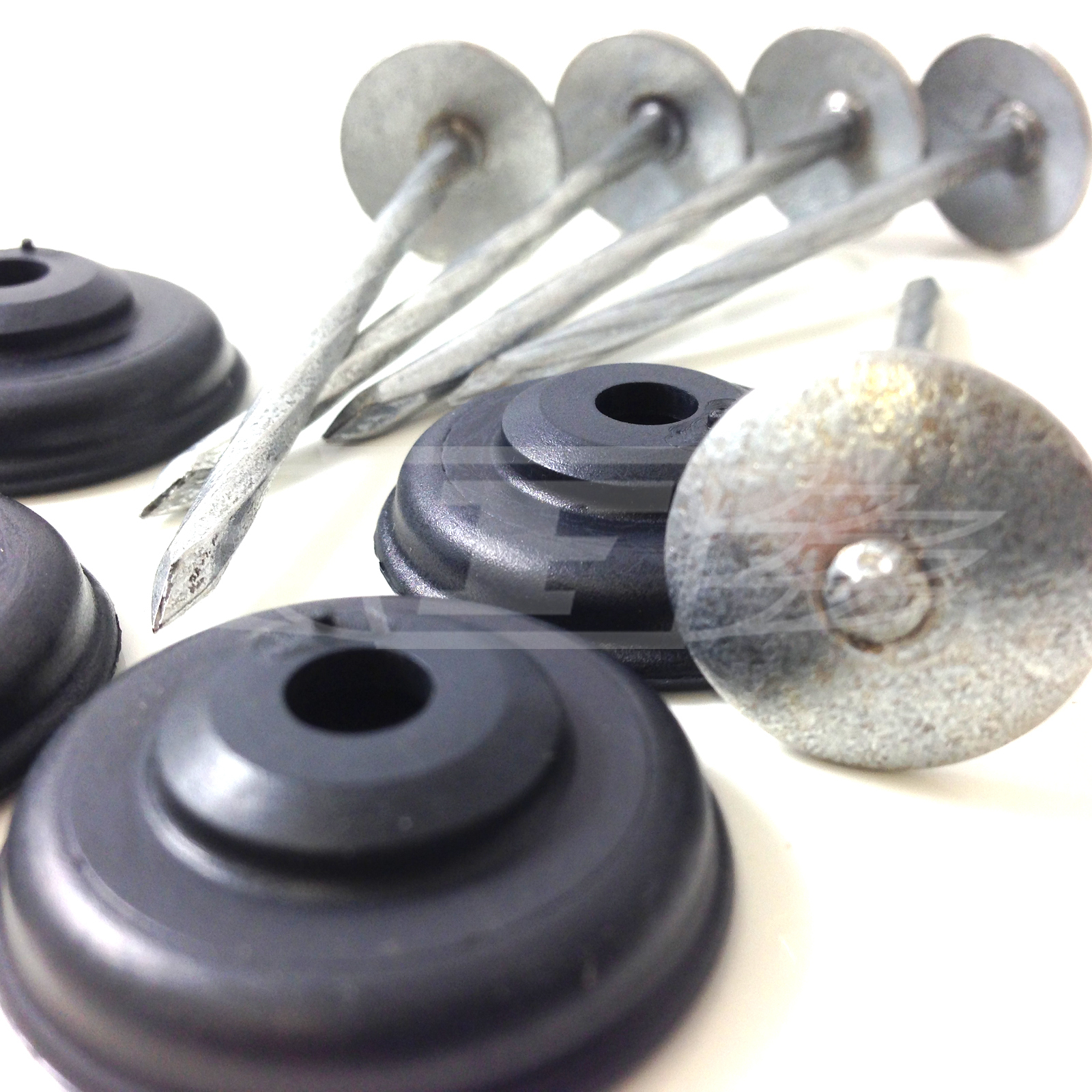 Spring Head Twist Roofing Nails With Spat Washers Corrugated Sheeting Nail Ebay