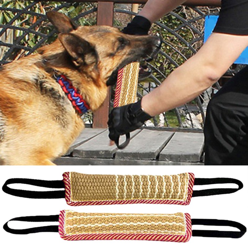 Dog Tug Toy Dog Bite Pillow Jute Bite Toy Dog Pull Toy Interactive Toys