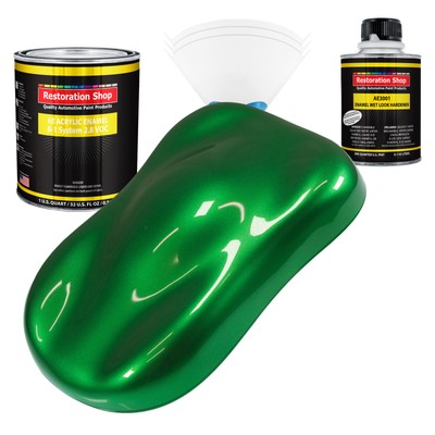 Restoration Shop Gasser Green Metallic Kit Acrylic Enamel Quart Kit, Auto Paint