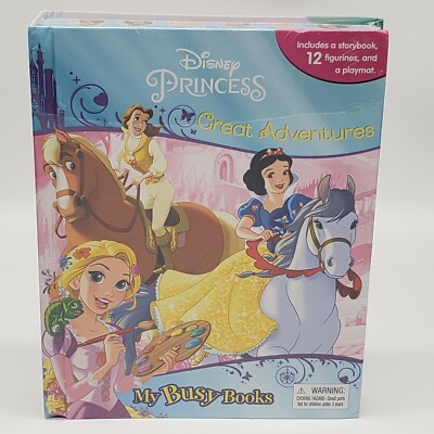 Disney Princess Great Adventures My Busy Book - Story Book, 12 Figures & Playmat