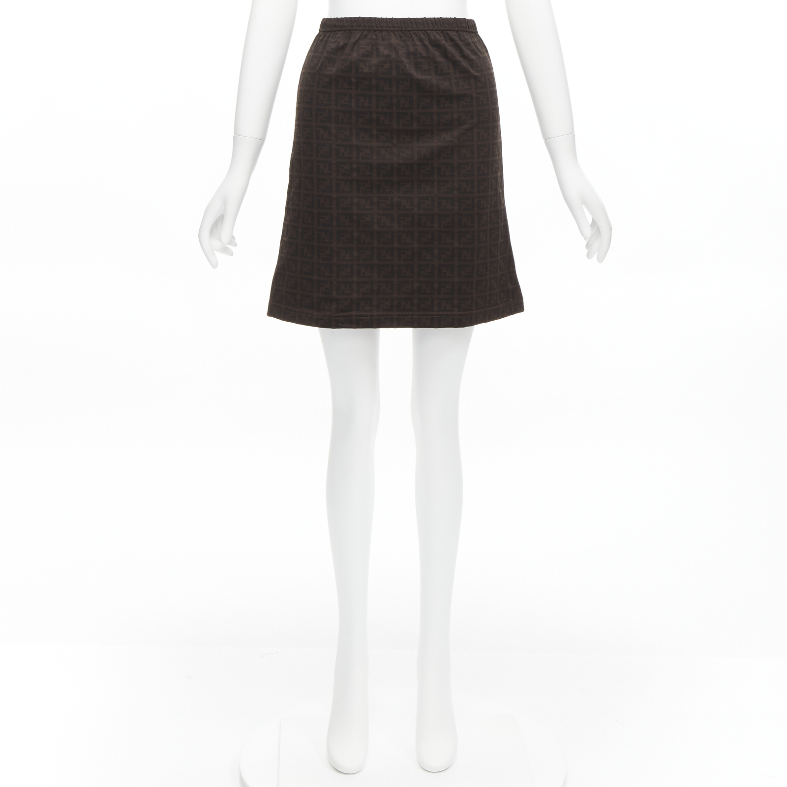 FENDI Linen skirt with side zip and slit ロゴ Skirt Linen Beige | Fendi