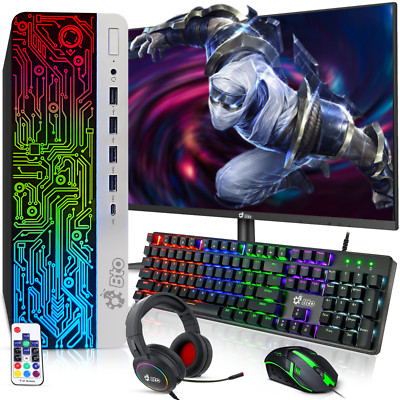 HP RGB G3 Desktop i5 Gaming PC GTX NVIDIA 32GB 1TB SSD 2TB HDD New 24'' LED Wifi
