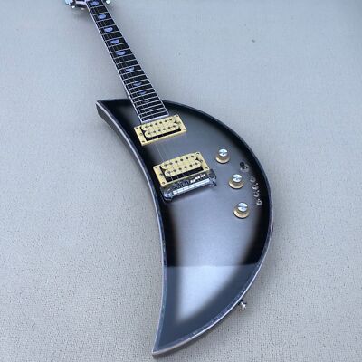Factory Arrive At The Moon Shape, Electric Guitar, Silver Grey, Portable Travel