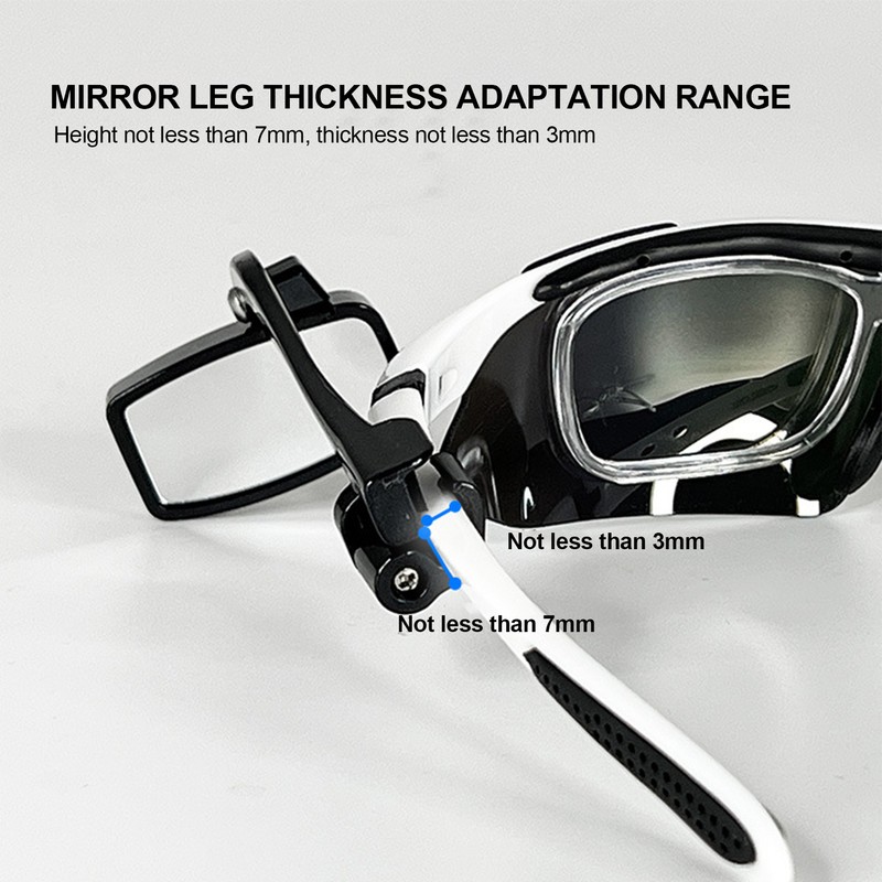 1Piece Bike Bicycle MTB Riding Helmet Mount Rearview Rear View Mirror Eyeglasses