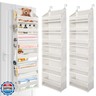 ULG 2 Pack Over The Door Organizer with 6 Large Pockets 12 Side Pockets, 50lbs Weight Capacity Door Hanging Organizer for Bedroom, Bathroom, Pantry, Nursery Storage, Beige