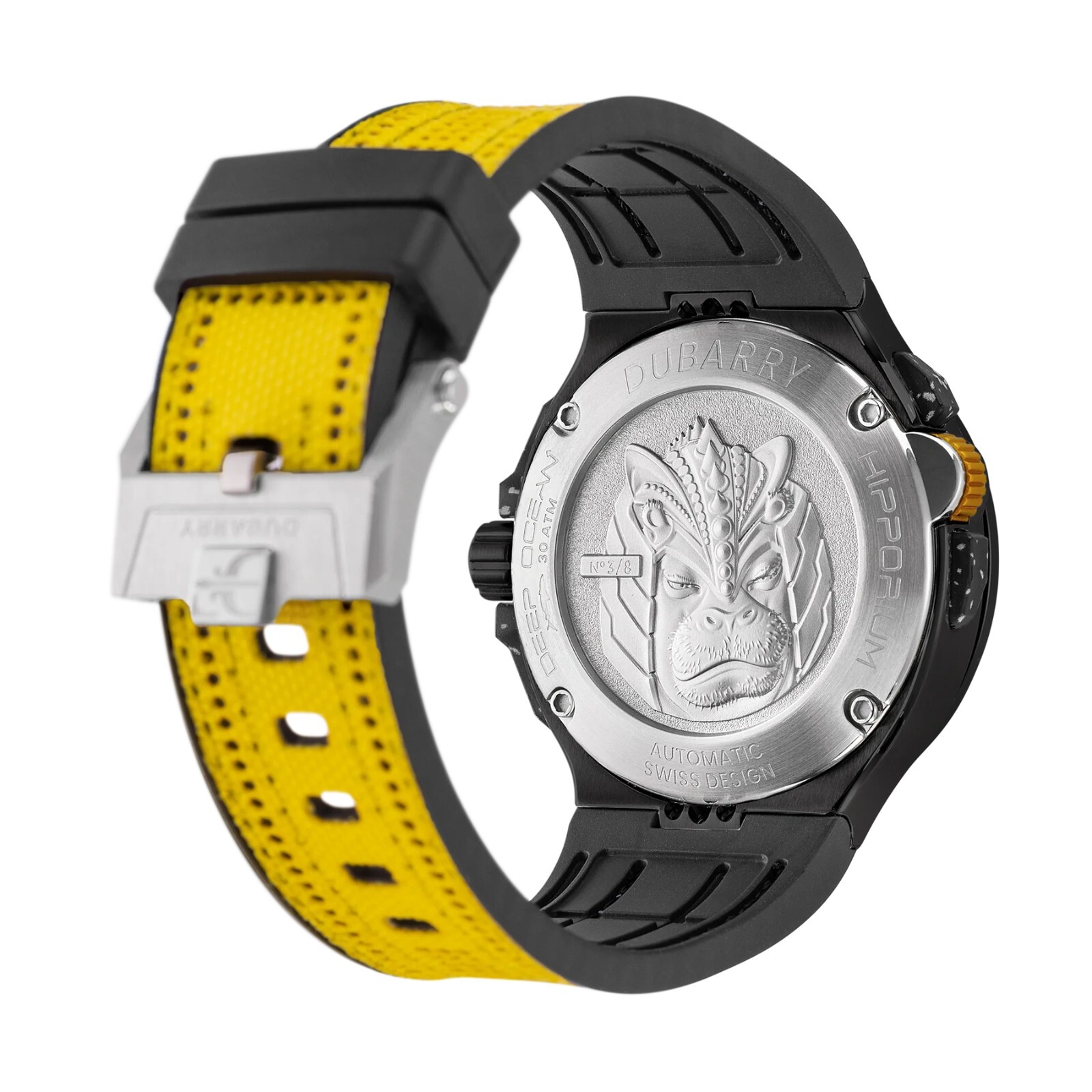 Pre-owned Franck Dubarry Men's 'deep Ocean' Black Dial Automatic Watch 02 Yellow