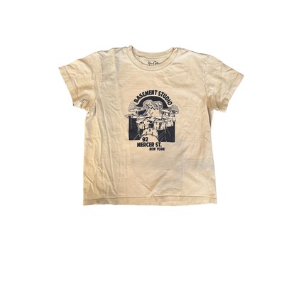John Galt Basement Studio 92 Mercer St. New York 100% Cotton T-Shirt XS Cropped