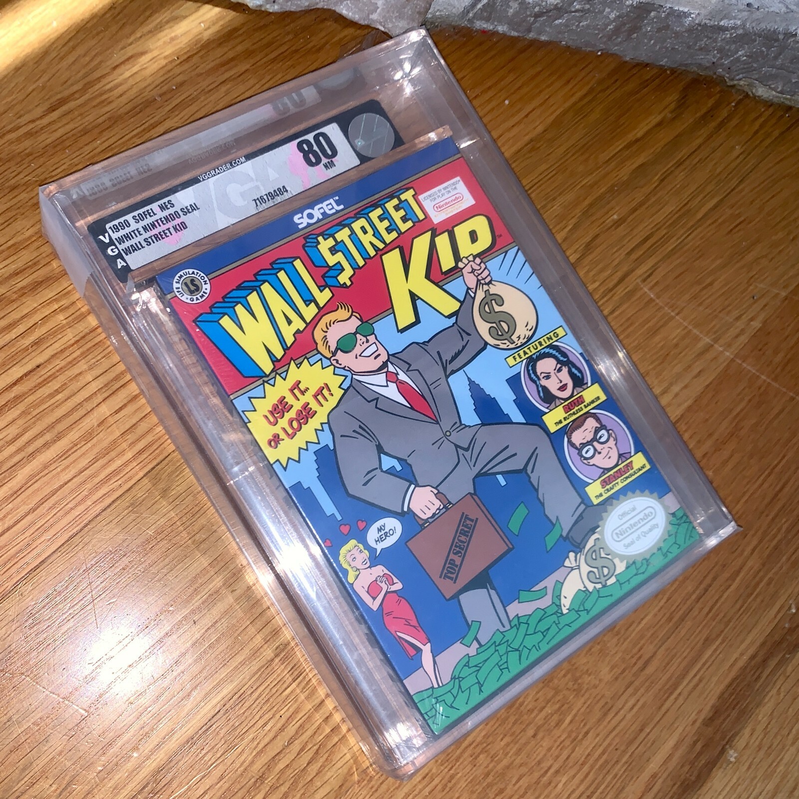 New NES Wall Street Kid 1990 Factory Sealed VGA 80 Silver H