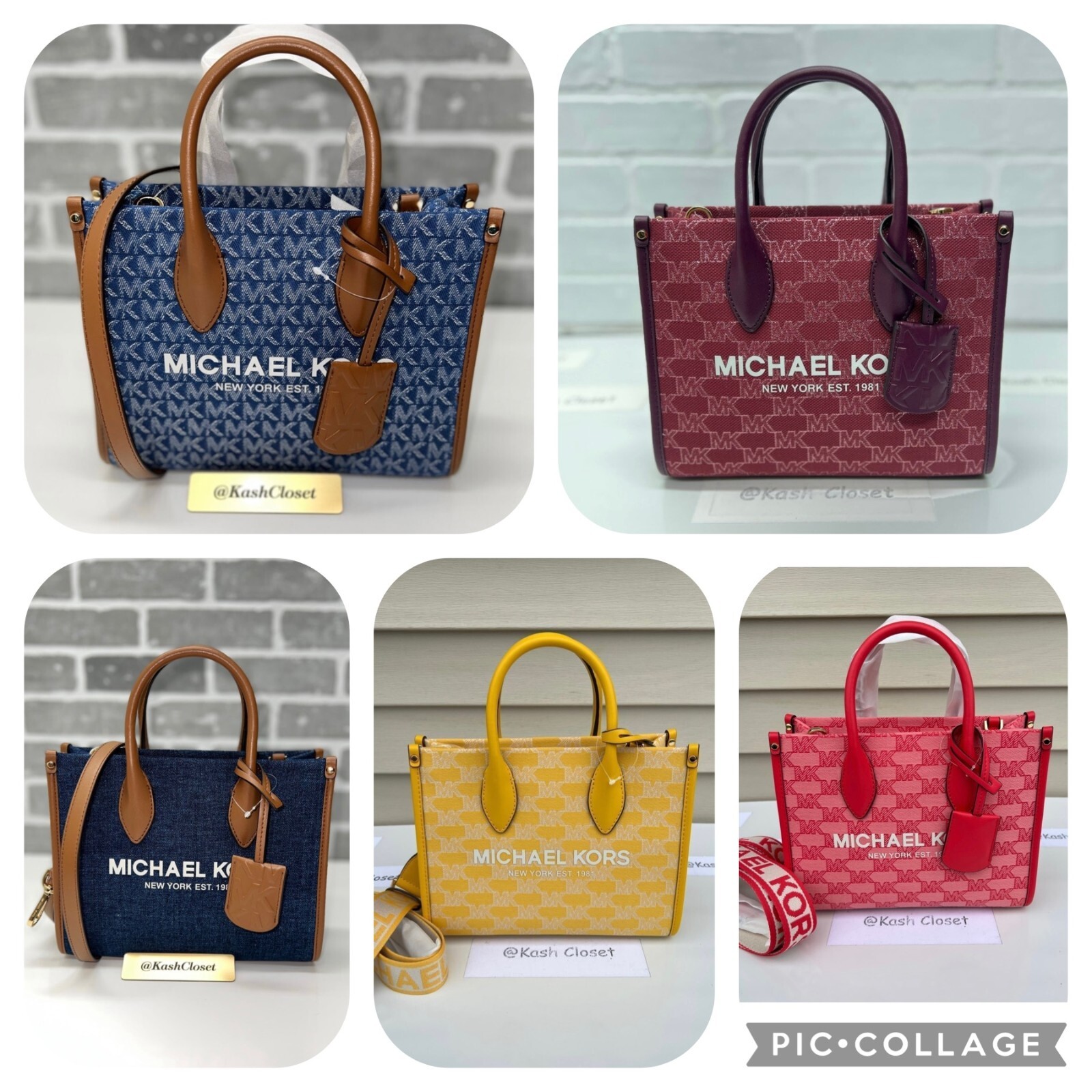 Michael Kors tote mirella small shopper top zip handbag