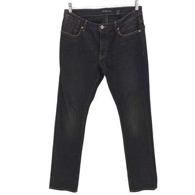 JOHN VARVATOS USA Bowery Jeans Black Cotton Elastane Denim Button Fly Size 32 RG