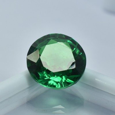 10.21 Ct Natural Garnet ROUND Cut Green CERTIFID Ring Size Loose Gemstone