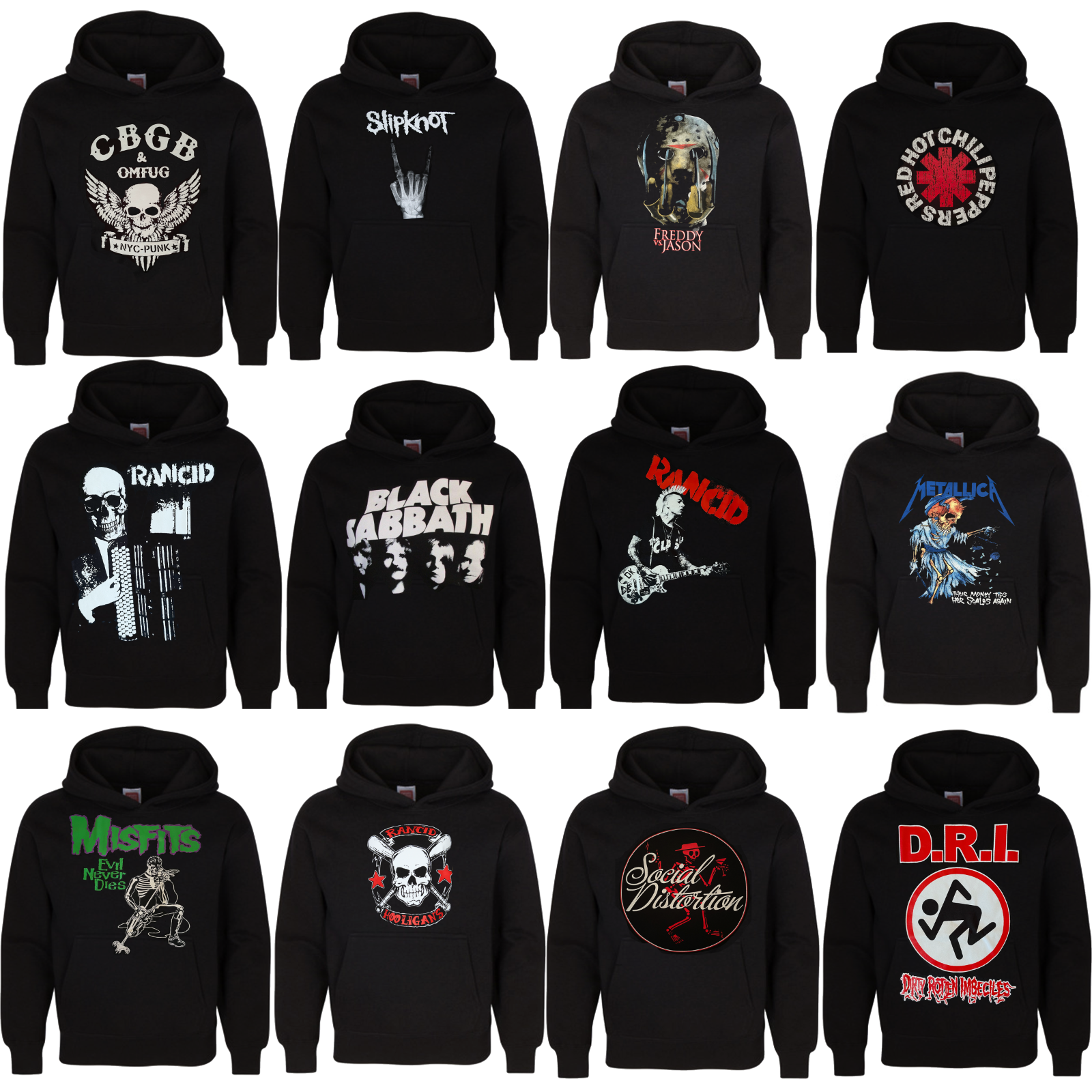 COLLECTION OF CLASSIC PUNK ROCK MEN'S HOODIE