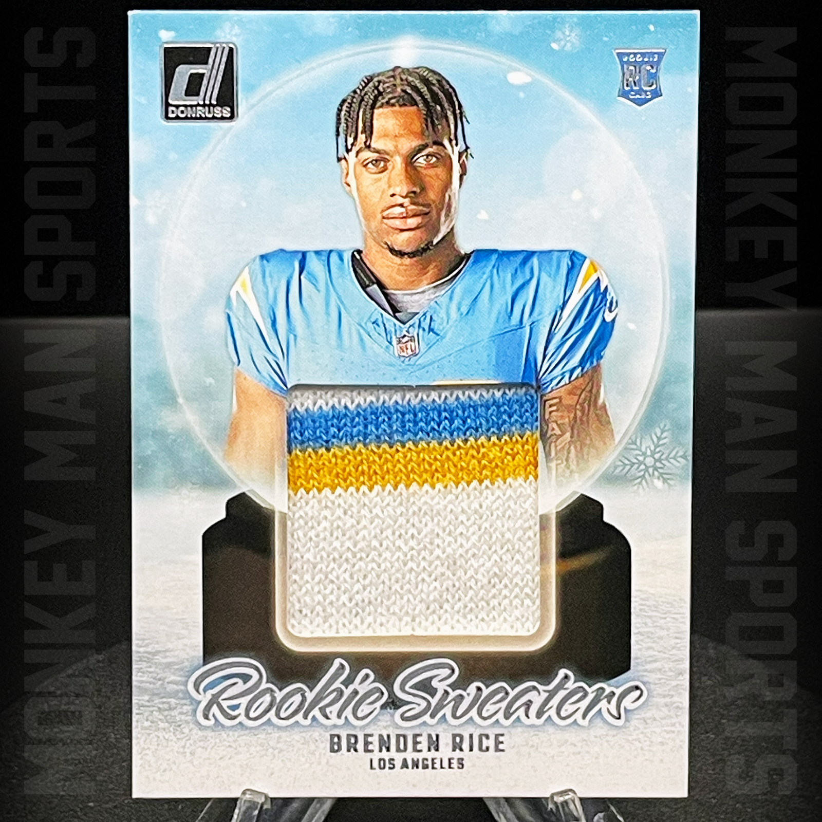 2024 Donruss - Brenden Rice Rookie RC PATCH - HOLIDAY SWEATERS #RHS-BRI CHARGERS