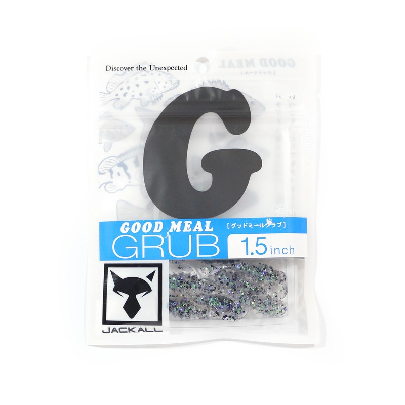 Jackall Soft Leurre Good Meal Grub 1.5 Pouces Goodmeal Crystal (4778)