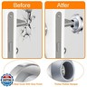 Blulu Concave Wall Door Stopper Door Bumper Stainless Steel Wall Protector Flush Bumper with Grey Rubber Concave Knob Cover Stopper(Silver,4 Pieces)