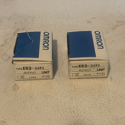 Two (2) Omron E53-Q4R4 - Option Unit for E5CK Series Digital Controllers (New)