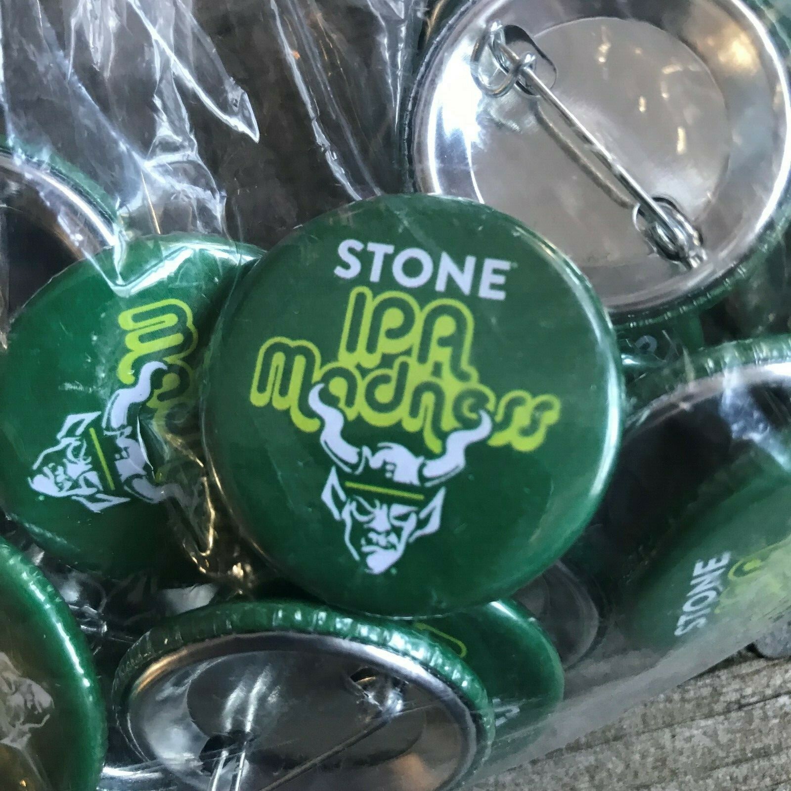 Stone Brewing Company IPA Madness Gargoyle Buttons Pins Bag Lot Of 25 NWOT Beer