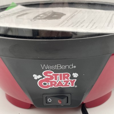 West Bend Stir Crazy Popper Electric Hot Oil Popcorn Machine 82505