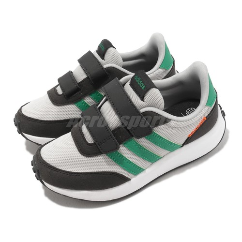 

Adidas Run 70s CF K Grey Black Court Green Детские кроссовки для дошкольного возраста HP7684, Серый, Run 70s Cf K