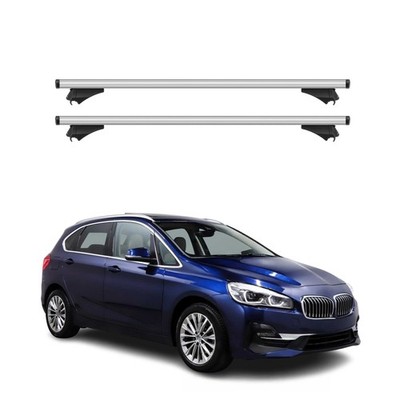 For 2014-2021 BMW 2 Series F45 Active Tourer Cross Bars Roof Racks Alu Silver 2X