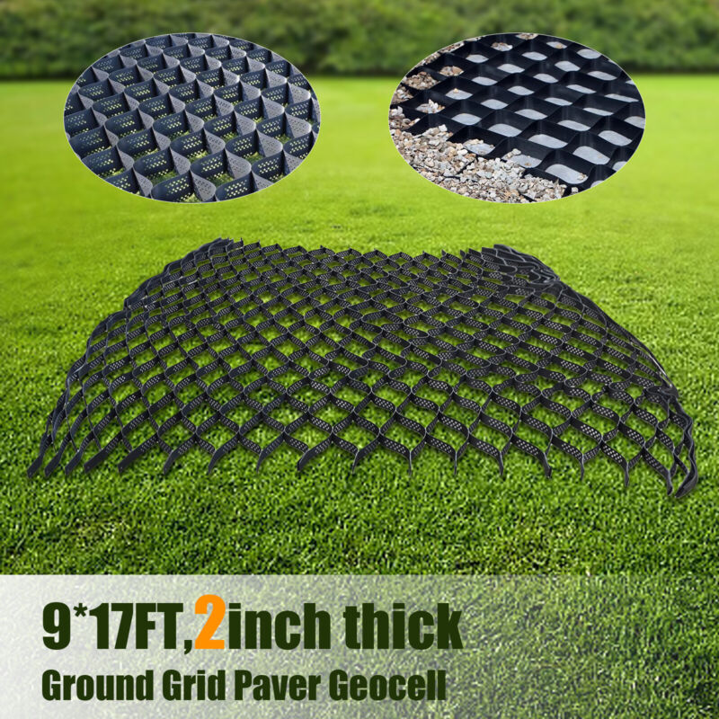 2" Thick 9ft*17ft HDPE Ground Grid Honeycomb Permeable Pavers for Grass Planting