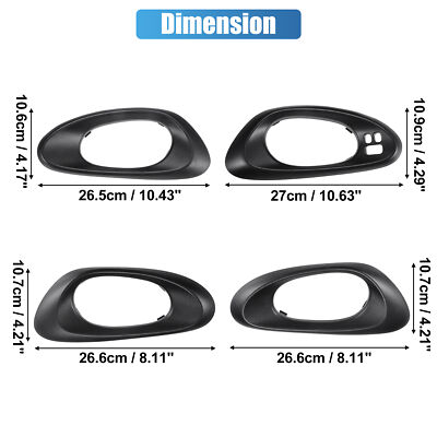 Car ABS Left Right Handle Cover Trim FOUR Custom for Chevy Trailblazer 2002-2009