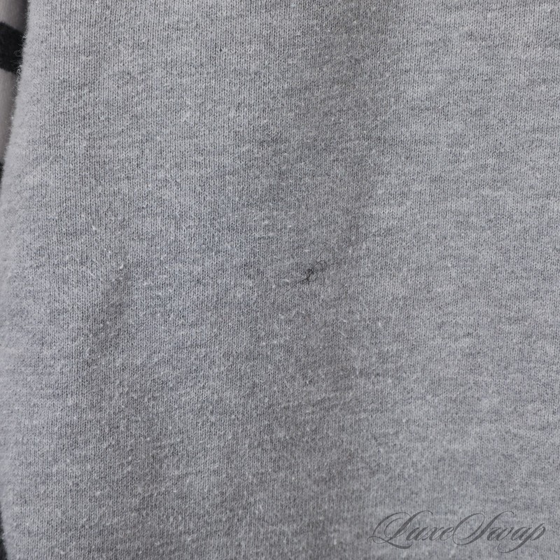 Thom Browne Made in Japan Gray Patchwork Quadriple Stripe Hoodie +