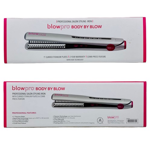 Blowpro Body By Blow Professional Salon Styling Iron 1” Curved Titanium Plates