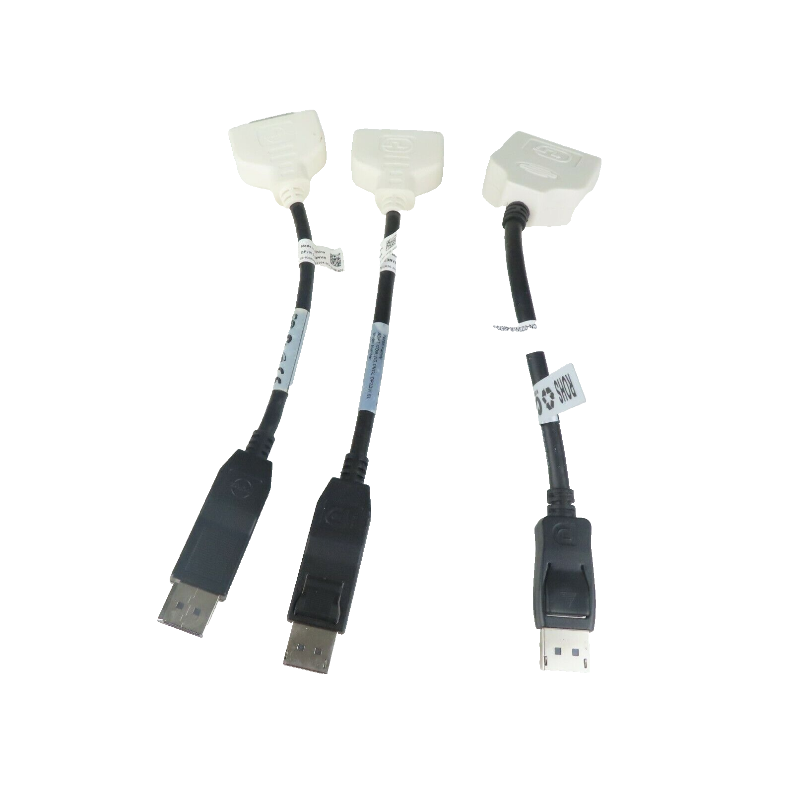Dell 023NVR Display Port-To-DVI Adapter 747667706 Lot Of 3