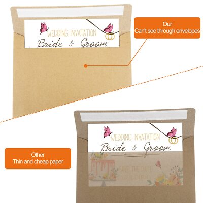 50 Pack Brown Envelopes 5 X 7 InchBrown A7Card Invitation Postcard Envelopes