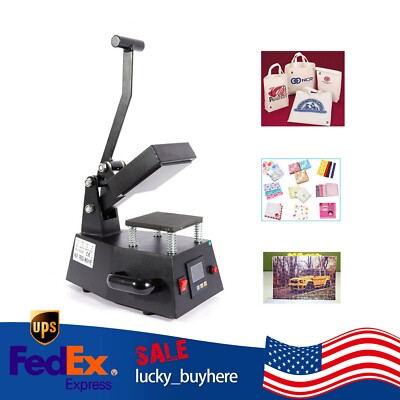 Digital Heat Press Machine DIY Press Single Heater Small Size Material 600W 110V