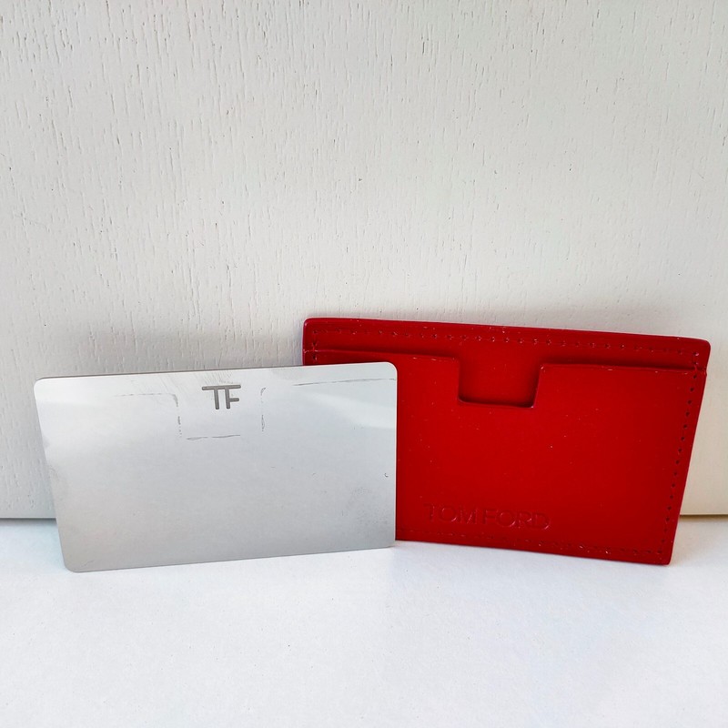 Tom Ford Pocket Mirror Compact Makeup Mirror With Red Travel Case, Brand New!