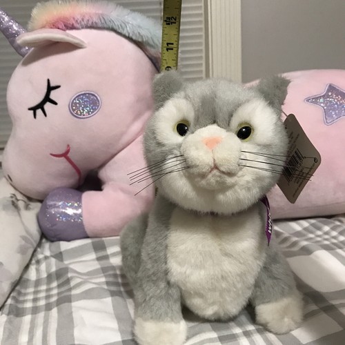Gund Marvin Kitty Cat Plush 9.5” Gray Stuffed Animal Toy 41565 New Old Stock