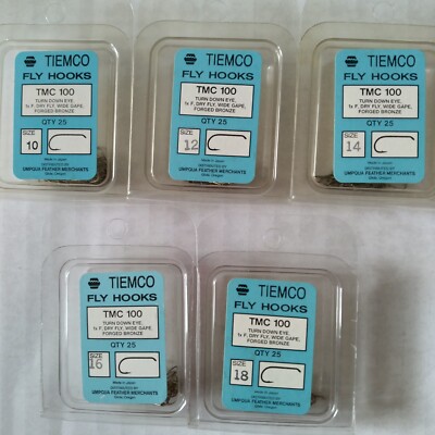 525 Tiemco Dry Fly Tying Hooks TMC 100, 2457, 3769, 5263, 9394 various sizes NIP