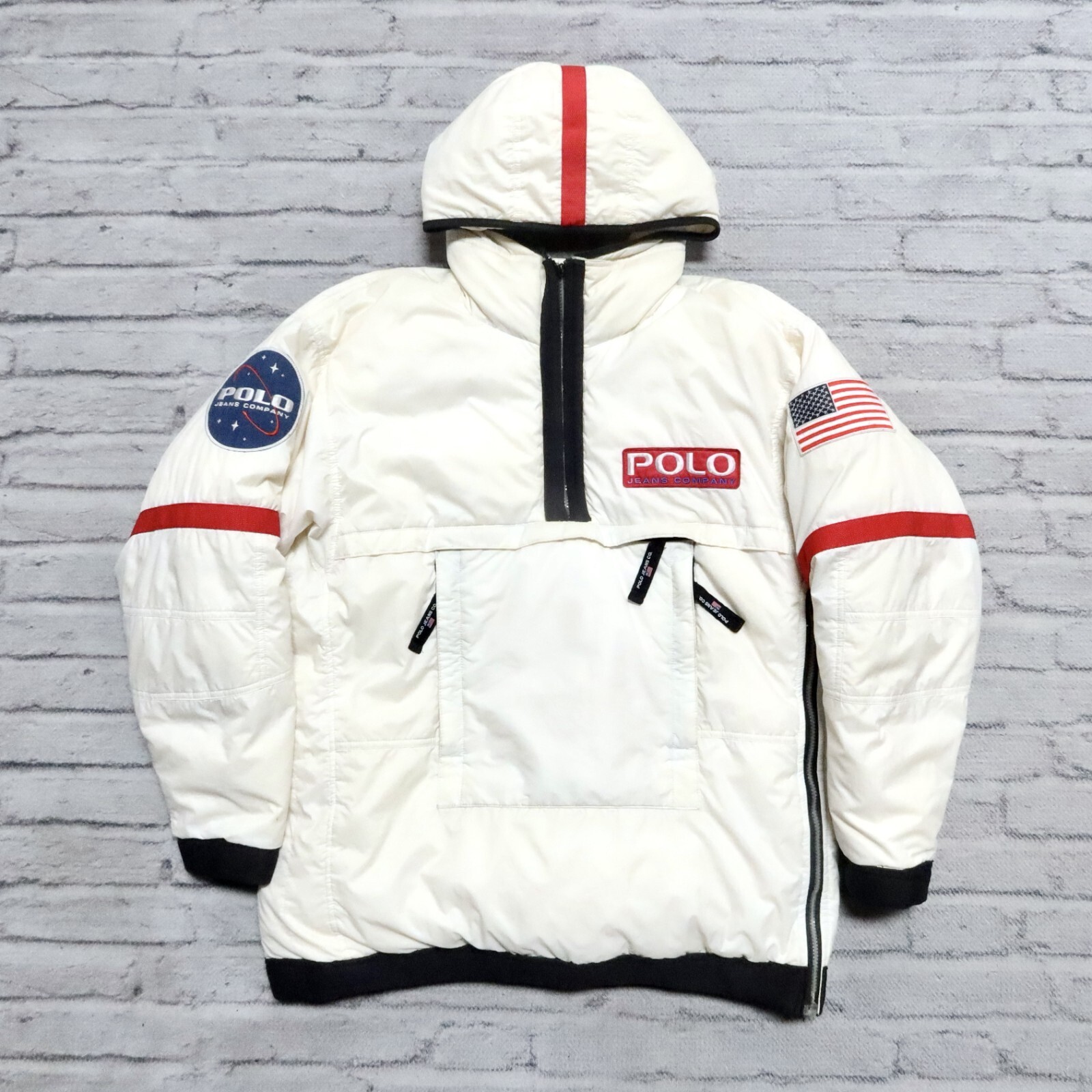 ヴィンテージ 90s Polo Jeans Co NASA Vintage 90's Polo Jeans Company NASA Logo Track Jacket Blue