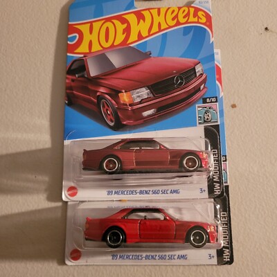 2024 Hw Super Treasure Hunt '89 Mercedes-Benz 560 SEC AMG  W/ Reg Car/ 2 Cars