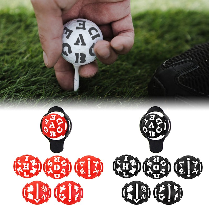 7pcs/set Mark Golf Ball Stencil Monogrammer Marker Template 