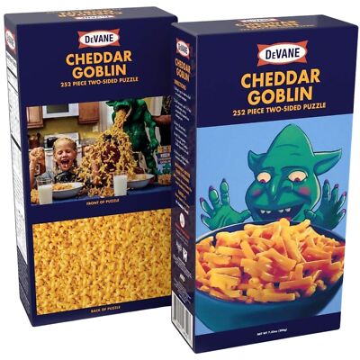 Mandy Cheddar Goblin Puzzle 252-Piece Two-Sided 11X16" Puzzle Mondo Tees