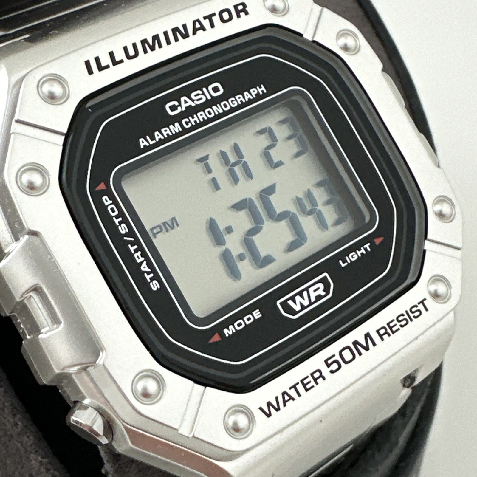 Casio W218HD-1AV, 50 Meter WR Chronograph Watch, Alarm, Illuminator,