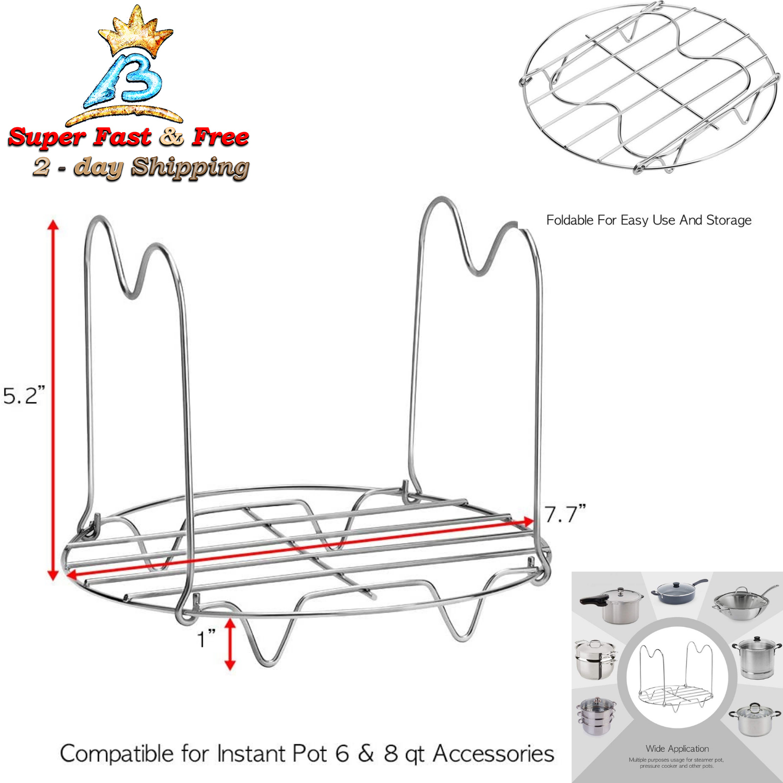 Instant Pot Steamer Rack 8 Quart Steameri