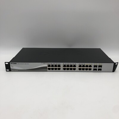 D-Link DGS-1210-24 24-Port Gigabit Web Smart Switch w/ 4 SFP Port READ