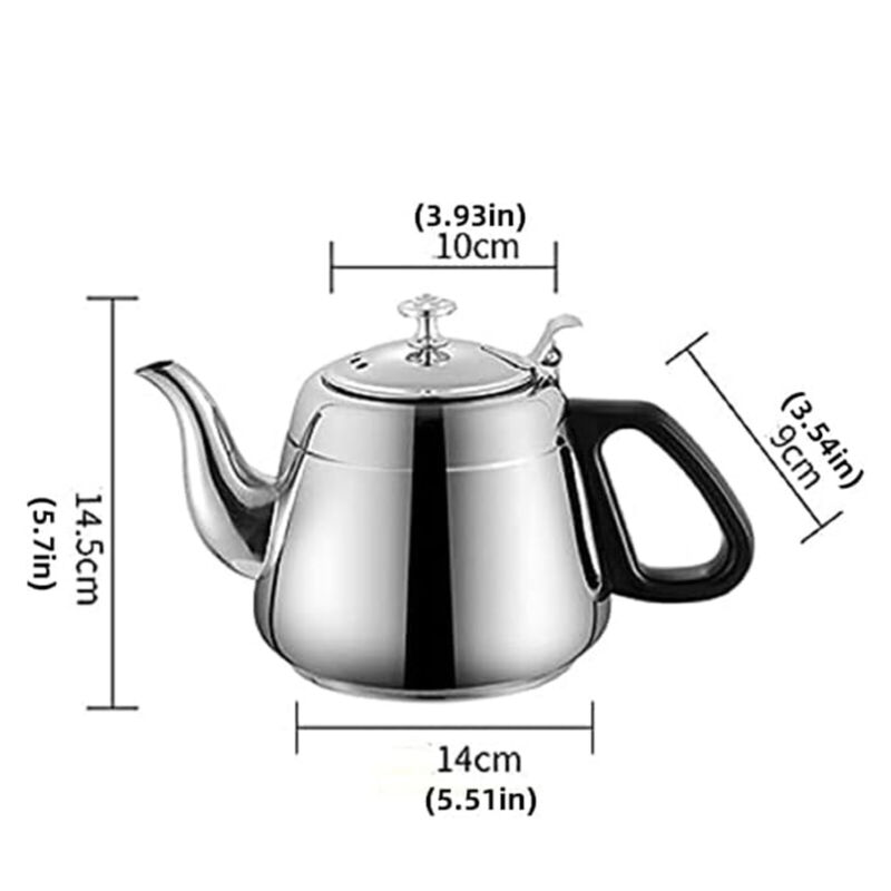 Food Grade Tea Kettles Metal Kettle 1.5L Water Boiling Kettle with Tea Strainer