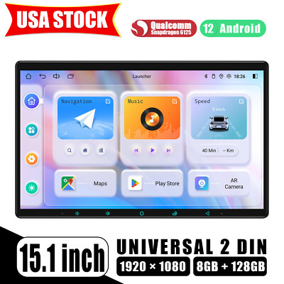 JOYING New 15.1 Inch Double Din Android12 Universal Car Stereo Multimedia Player